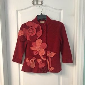 Sleeping On Snow (Anthropologie) Red Sweater
